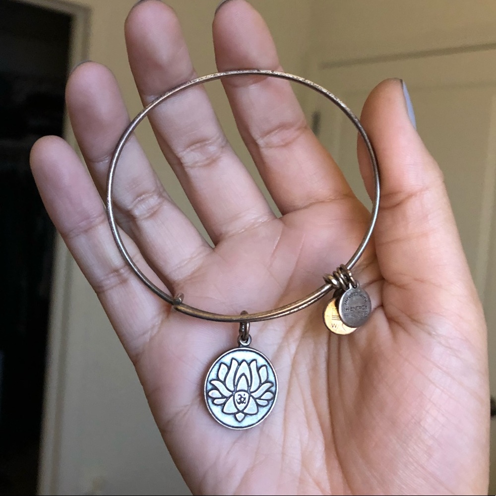 Alex and Ani • Lotus flower bangle